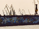 Hamburgbanner am Dock